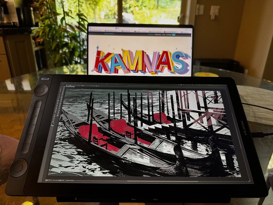 Instagram post by @murttburt for HUION. Caption reads: Thanks @huiontablet for sending me their HUION....