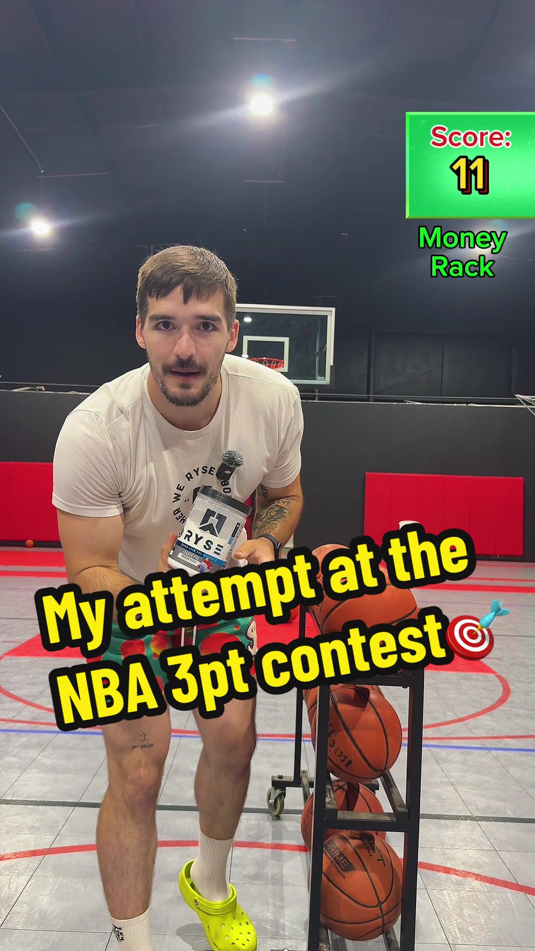 TikTok post by @the6ixshooter for RYSE Supplements. Caption reads: [...] definitely better than my attempt @RYSE....