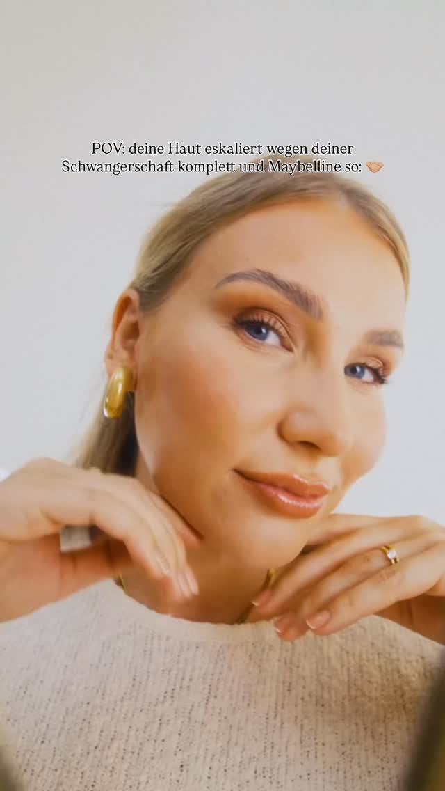 Instagram post by @anajohnson for Maybelline Germany. Caption reads: *werbung 5 Minuten Mama Make-up ? 🫢
Das geht....