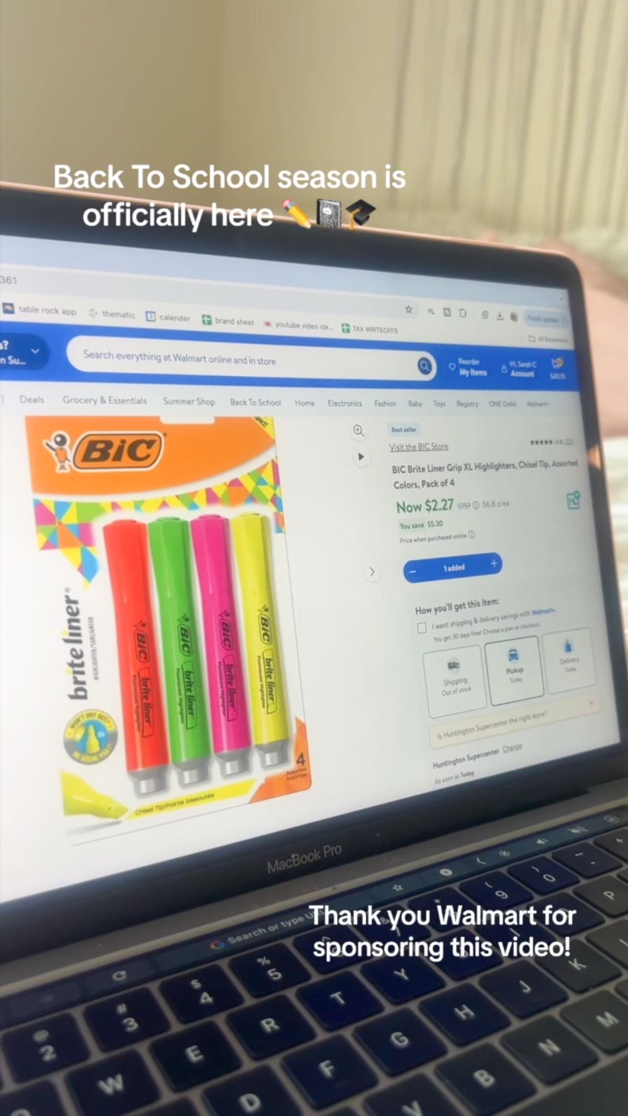 Instagram post by @sarahccrist for MagicLinks. Caption reads: #Ad #WalmartPartner Walmart has an amazing....