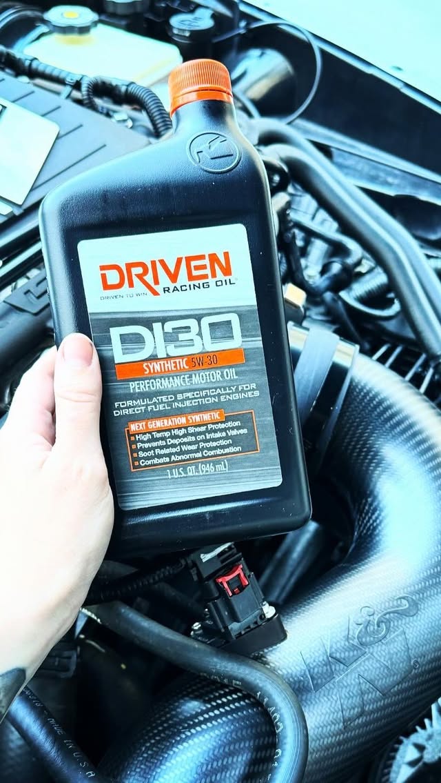 Instagram post by @the_ashley_vaughn for Driven Racing Oil. Caption reads: [...] making my birthday a special one!!....