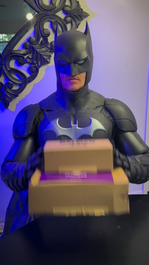 Instagram post by @calebweekss for Fanhome. Caption reads: Owning a Batmobile might sound impossible…
but....