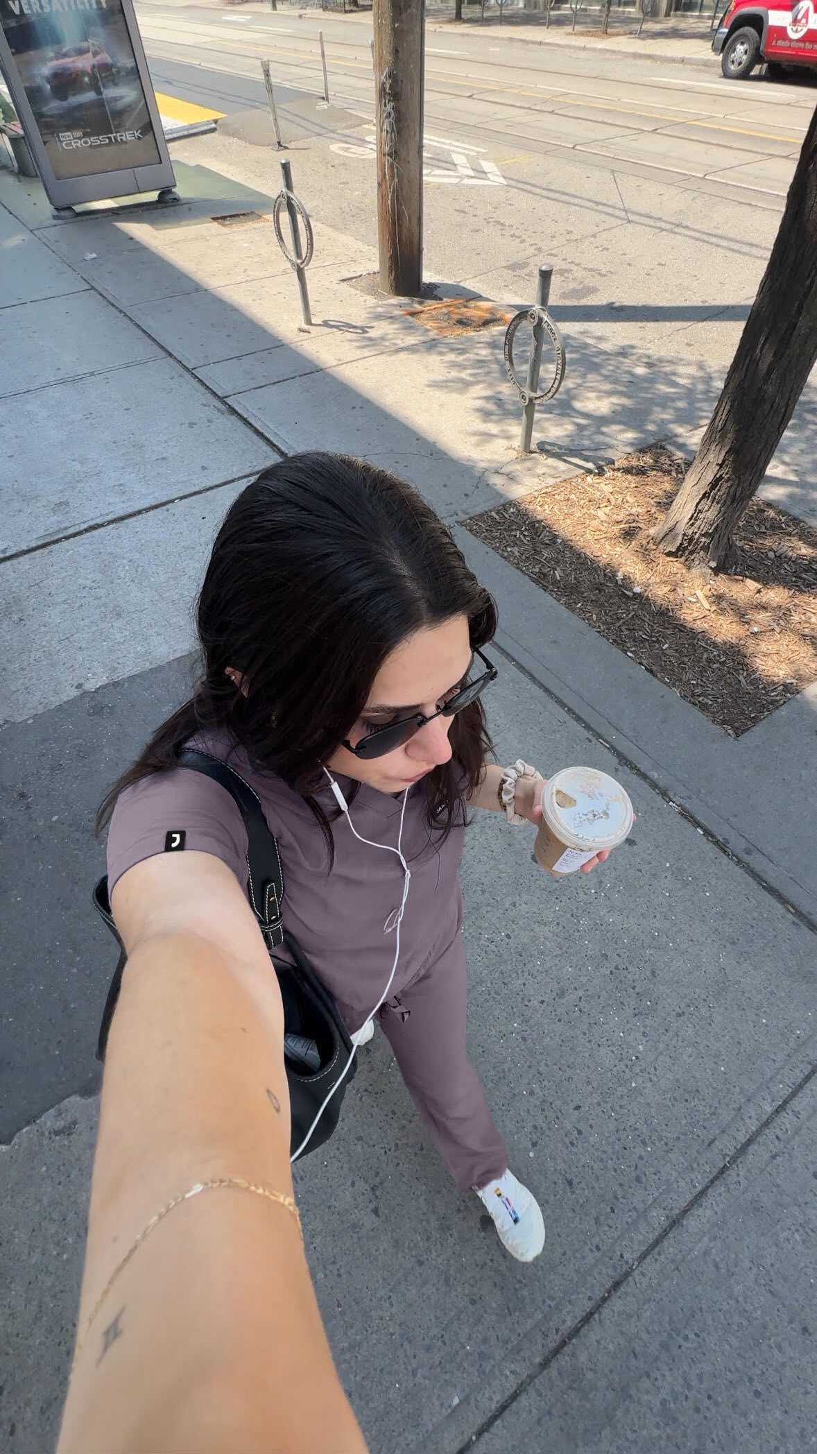 Instagram post by @noamraiter for Jaanuu. Caption reads: My 5 fave ways to dress up my @jaanuu scrubs. Love....