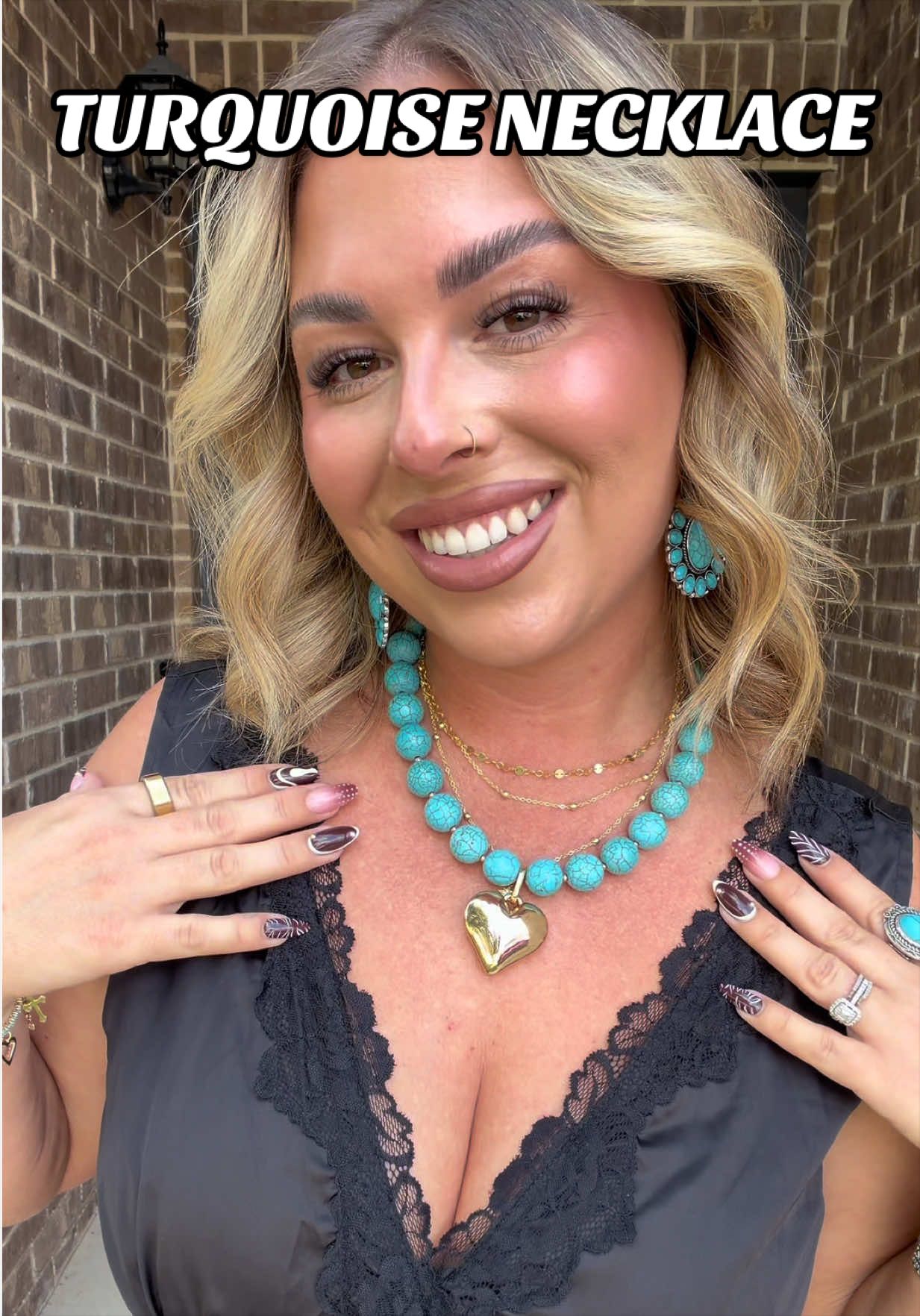 TikTok post by @its.myrandajenkins for Ettika. Caption reads: [...] outfit 🩵 A great statement piece!! ✨✨✨....