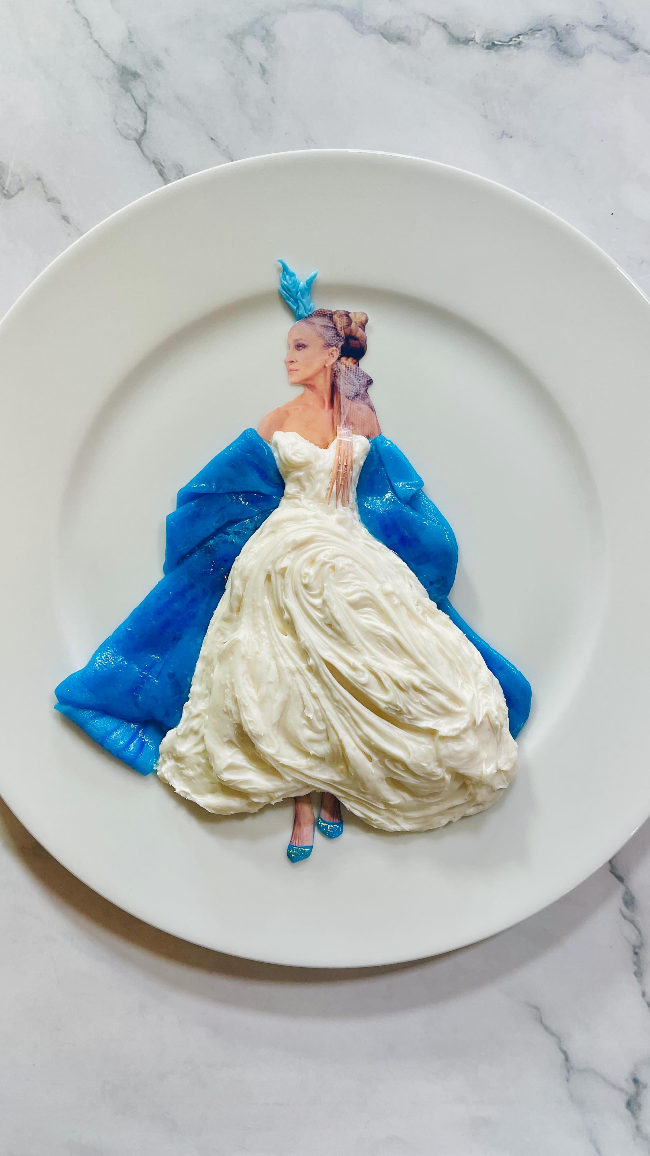 Instagram post by @rubyperman for DIRECTV. Caption reads: In a city where fashion is fleeting and cake is....