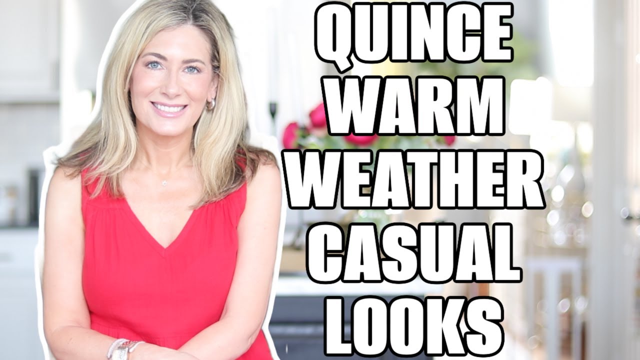 YouTube post by @MsGoldgirl for Flodesk. Caption reads: QUINCE Warm Weather Casual Looks | Fashion Over 50.