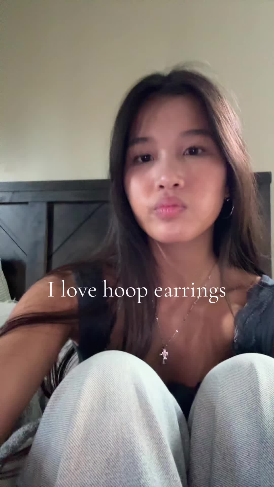TikTok post by @khlopho for GANIA. Caption reads: Cutest hoops from @GANIA #hoops #earrings....