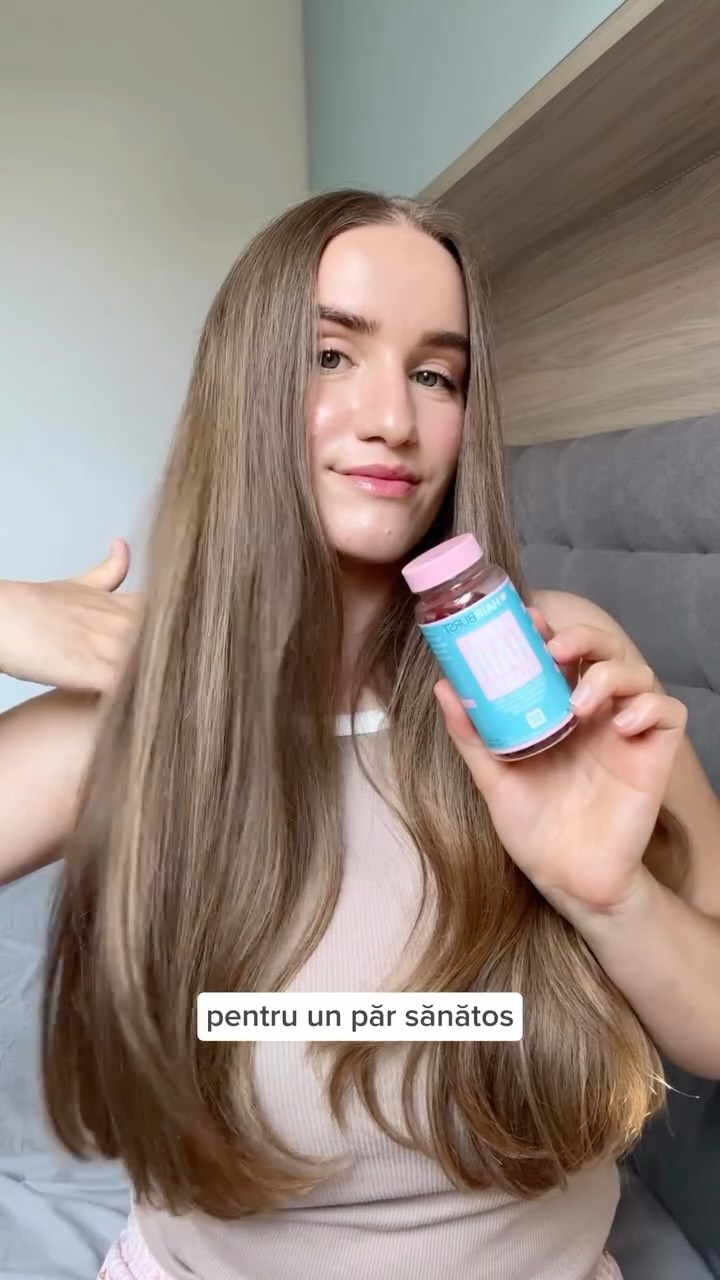 Instagram post by @a.linanicoleta for Hairburst. Caption reads: [...] inceput oferta 1+1 GRATIS la @Hairburst....