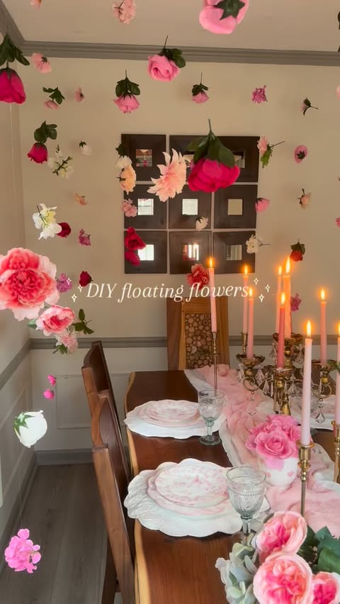 Instagram post by @madnatorr for Michaels Stores. Caption reads: [...] these floating flowers garland from....