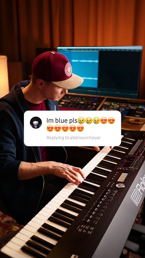 Instagram post by @pianodiary for Roland. Caption reads: My @rolandglobal RD2000EX might be black but today....