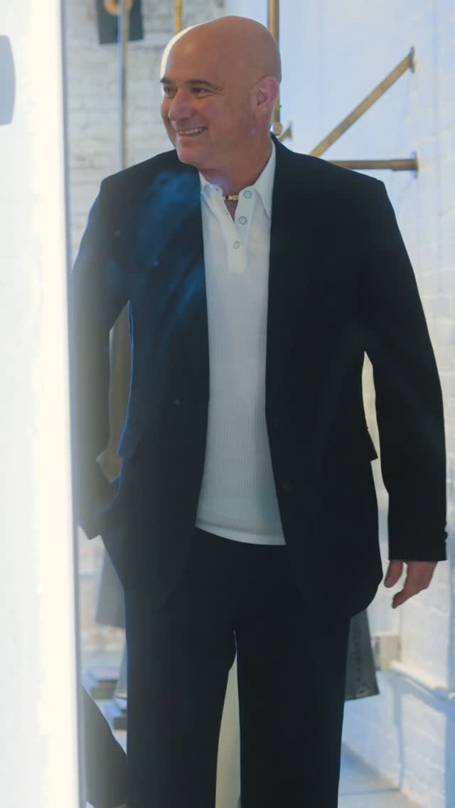 Instagram post by @agassi for Rag Bone. Caption reads: Still dressing on my own terms. Wearing....