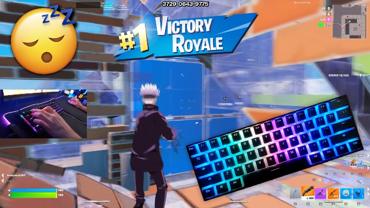 YouTube post by @Voxil for Pufino. Caption reads: [1 HOUR] Chill😴Relaxing Keyboard & Mouse Sounds....