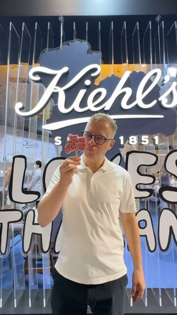 Instagram post by @christianbrucki for Kiehl's Thailand. Caption reads: [...] promotions & giveaways from @kiehlsthailand....