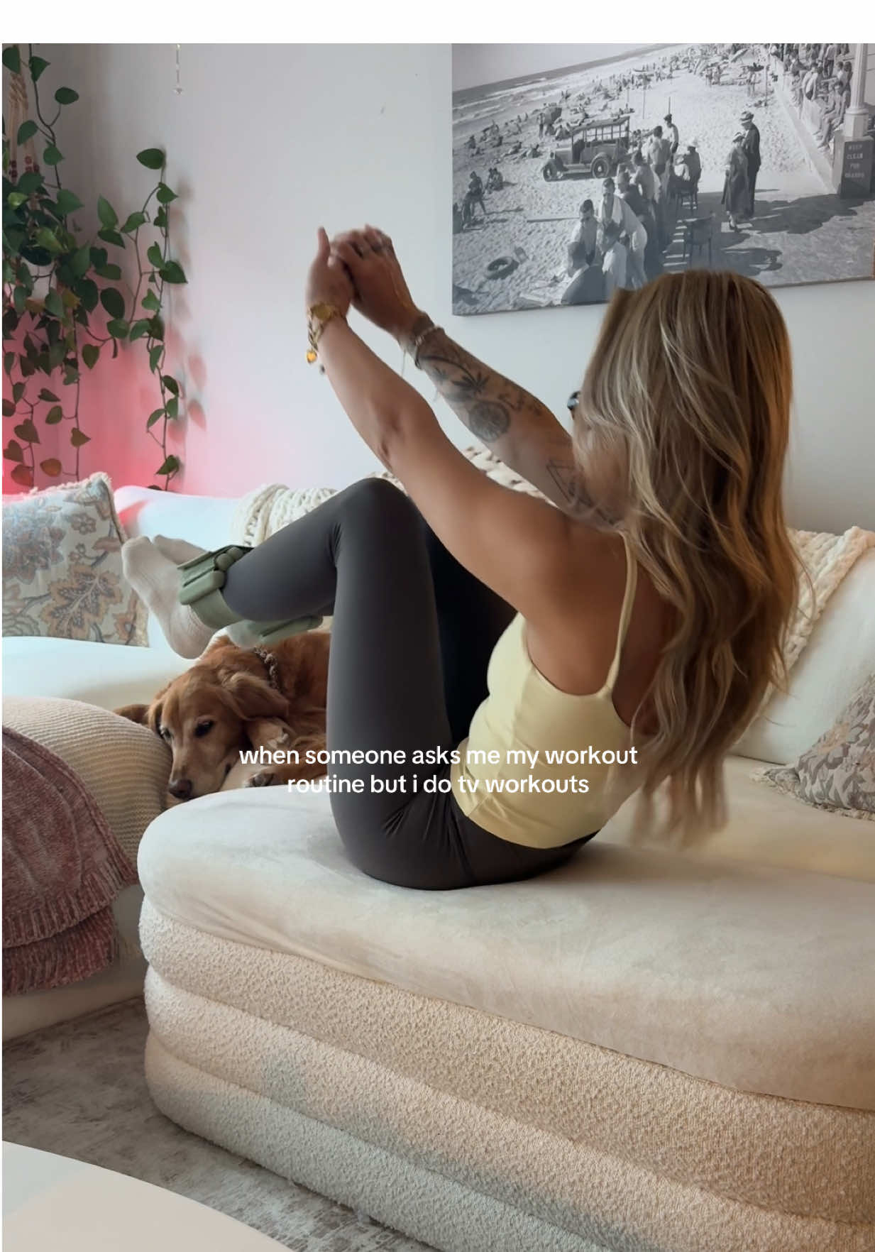 TikTok post by @mrcobywest for Bala. Caption reads: [...] while watching tv #athomeworkout @BALA US .