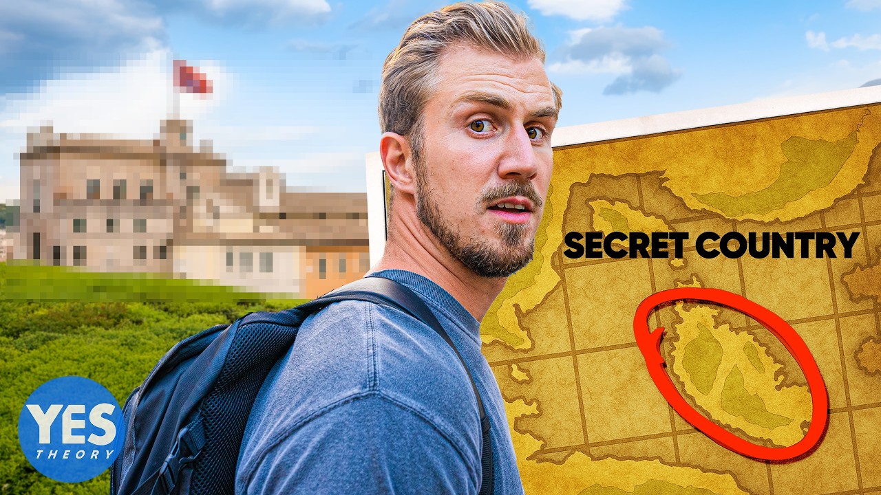 YouTube post by @YesTheory for Storyblocks. Caption reads: Inside the Secret Country Erased from Maps (what....