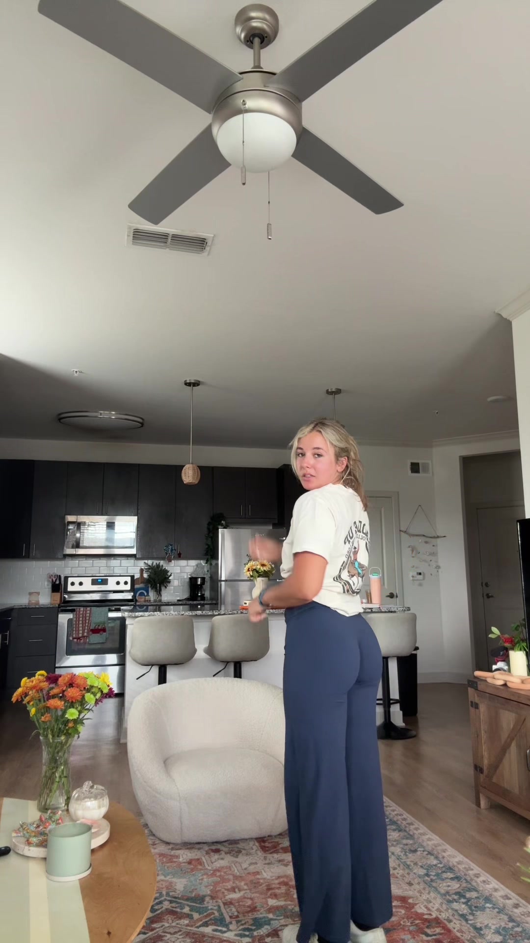 TikTok post by @julie.tirado for Yeoreo. Caption reads: Pants are @YEOREO top is @godskingdomkids [...].