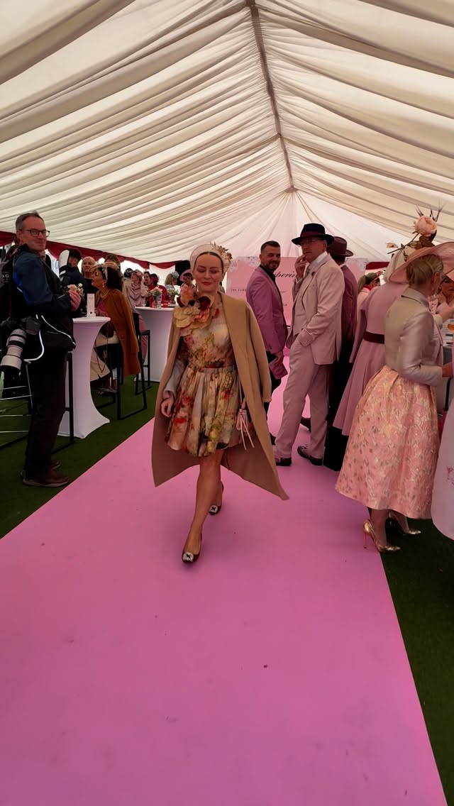 Instagram post by @rotierneycrowe for ZIMMERMANN. Caption reads: A Sunday to remember at the Irish Champions....