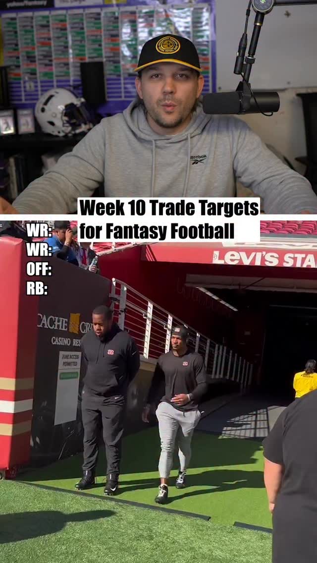 Instagram post by @tylerhelf for Yahoo. Caption reads: Players you need to trade for with the trade....