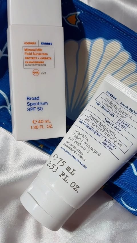 Instagram post by @beautybubble0326 for KORRES. Caption reads: Under The Greek Sun Essentials - @korres . A....