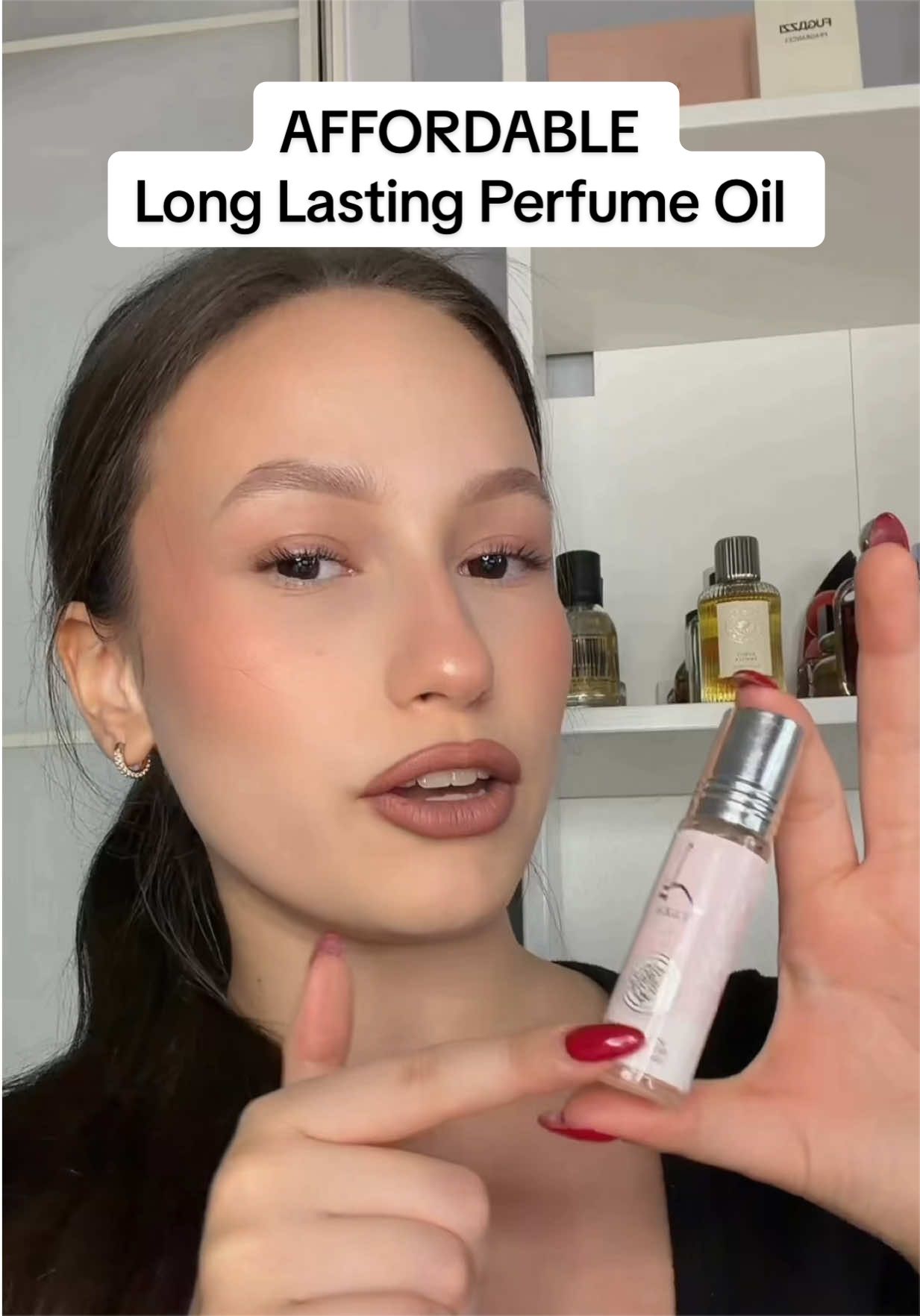 TikTok post by an influencer for Lattafa Perfumes. Caption reads: [...] #fyp @LATTAFA USA @Lattafa Perfumes.