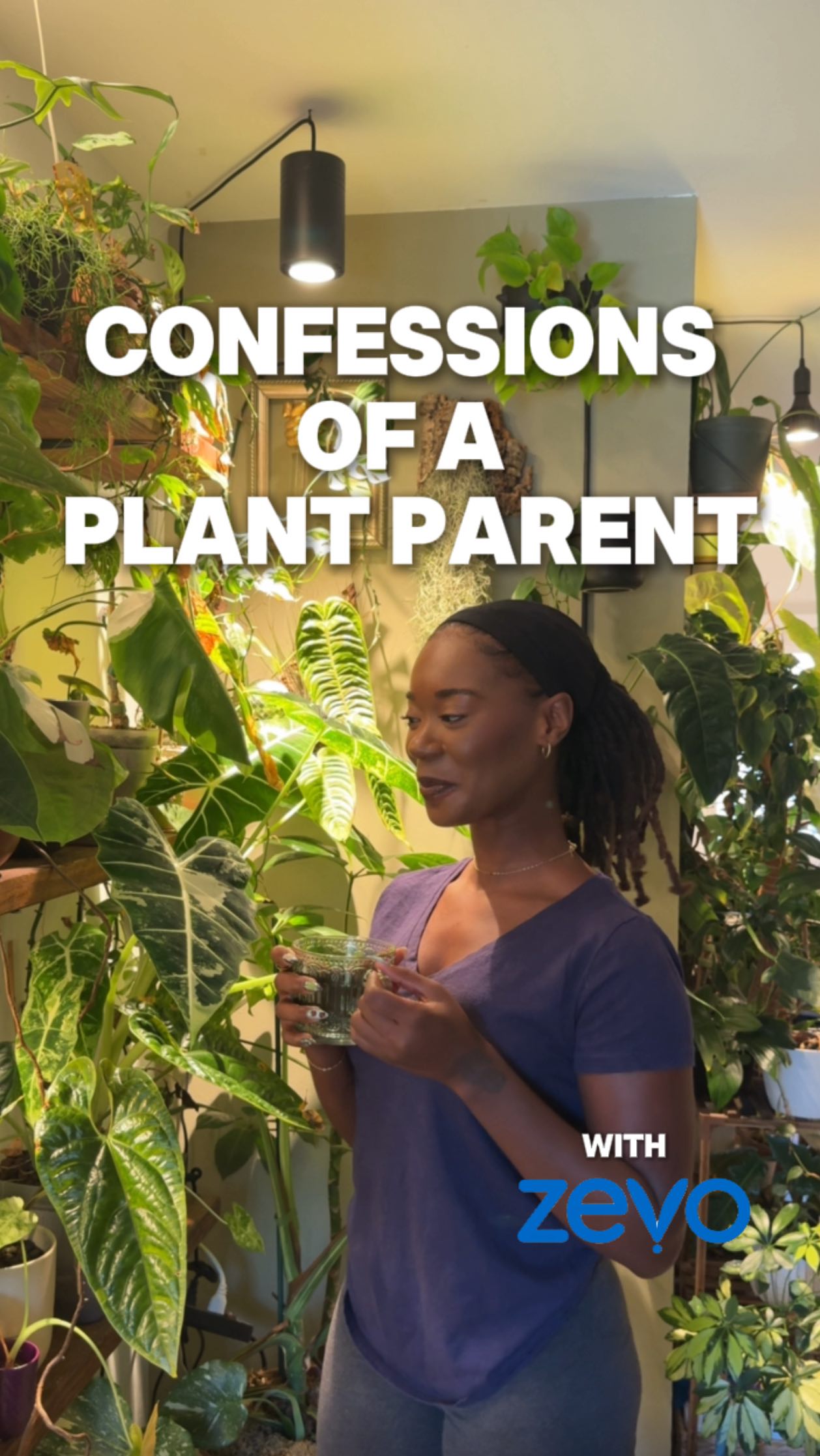 Instagram post by @blossomeffect_ for Zevo. Caption reads: #ad #ZevoPartner | Confession time. As a plant....