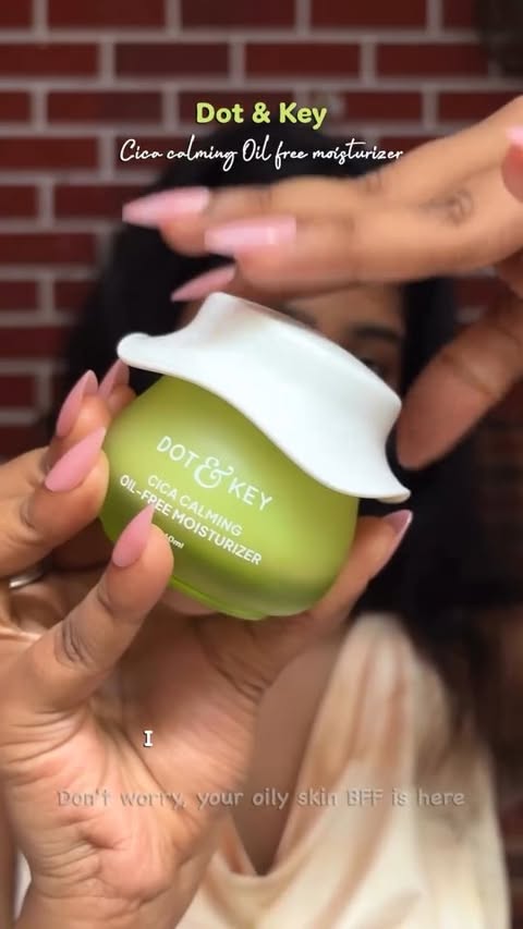 Instagram post by @lilupsie for ThePinkPantherCo. Caption reads: Struggling with Oily & Acne prone skin? This Dot &....
