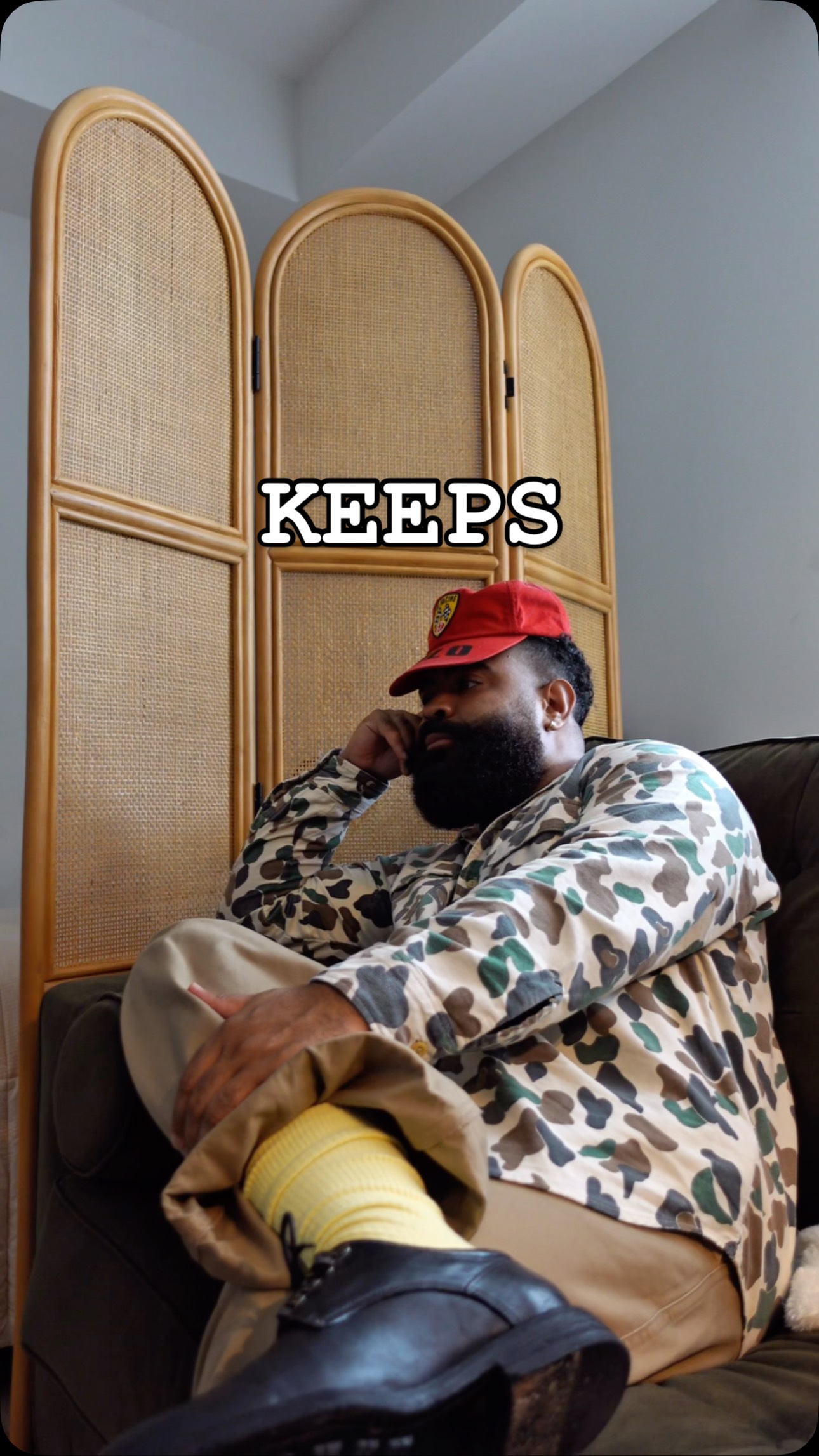 Instagram post by @brotherwiththebeard for Keeps. Caption reads: [...] not losing my hair, I’m just making sure I....