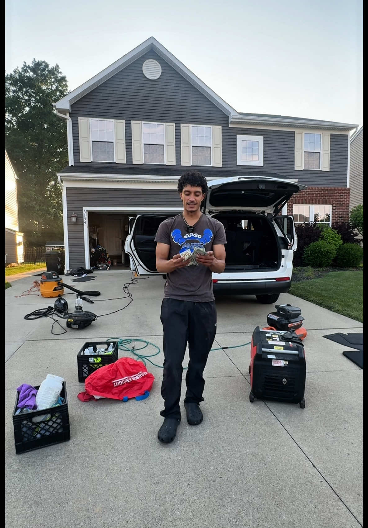 TikTok post by @atfcardetailing1 for Jobber. Caption reads: Running over 100 appointments per month can be....
