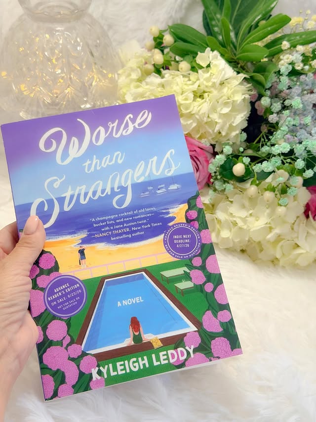 Instagram post by @the_romance_regent for Gallery Books Group. Caption reads: 📚🌊 Debut Book Feature 🌊📚 Worse Than Strangers....