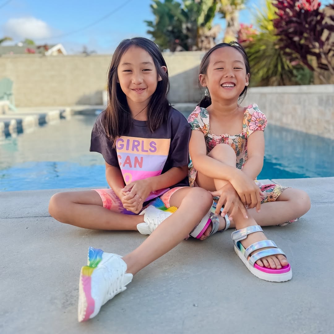 Instagram post by @moments.with.liv.and.isla for FabKids. Caption reads: #fabkidspartner We can’t wait for summer, and....