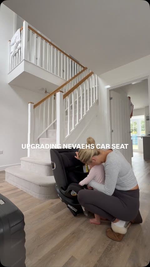 Instagram post by @aysincilek for Joie Baby Gear. Caption reads: Upgrading nevaehs carseat 🥰 @joiebaby_uk #carseat....