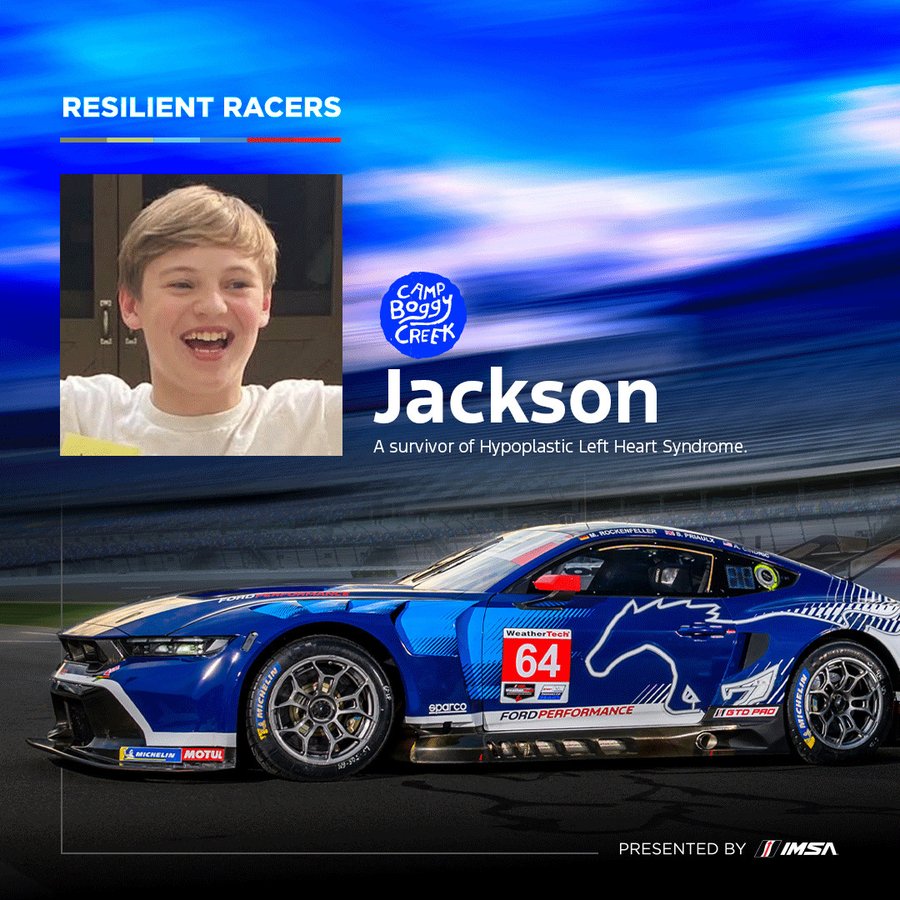 Instagram post by @imsa_racing for Ford Performance. Caption reads: We're excited to have a third driver on the No. 64....