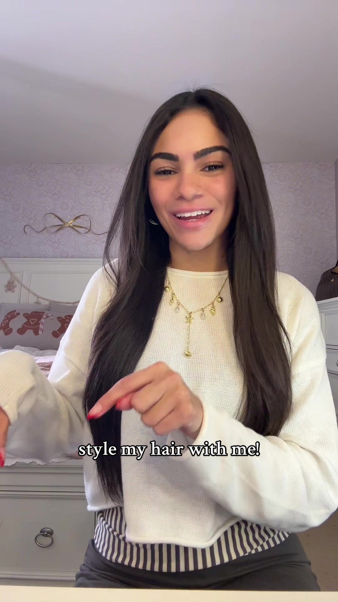 TikTok post by @_jaylenerios for Conair. Caption reads: [...] control straightener brush is from @Conair....