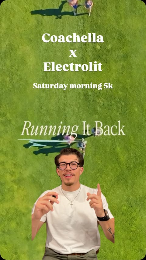 Instagram post by @inez.slowpez for Electrolit. Caption reads: [...] 5k fun and all day hydration 🏃‍♂️w/....