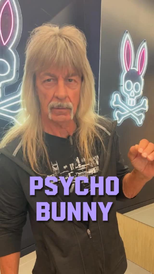 Instagram post by @joeybreauxofficial for Psycho Bunny. Caption reads: This place spoke to my heart 🐰@psychobunny , nice....