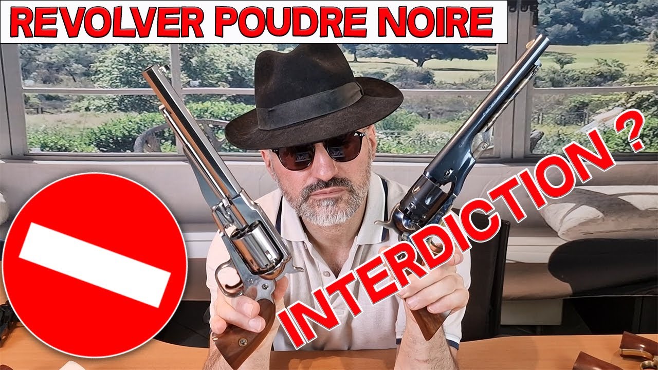 YouTube post by @PaulLEFEBVREarme for VEVOR. Caption reads: INTERDICTION DES REVOLVERS POUDRE NOIRE ?? Je vous....