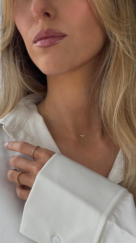 Instagram post by @oliviacharlotteburton for Linjer Jewelry. Caption reads: AD Unboxing some beautiful jewellery from....
