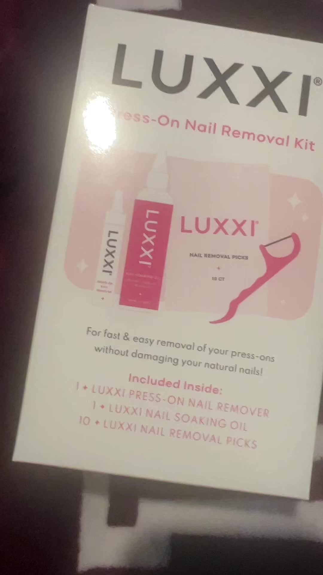 TikTok post by @cleancalmrelaxcleaning for Luxxi Nails. Caption reads: @LUXXI NAILS is that girlllll for coming up with....
