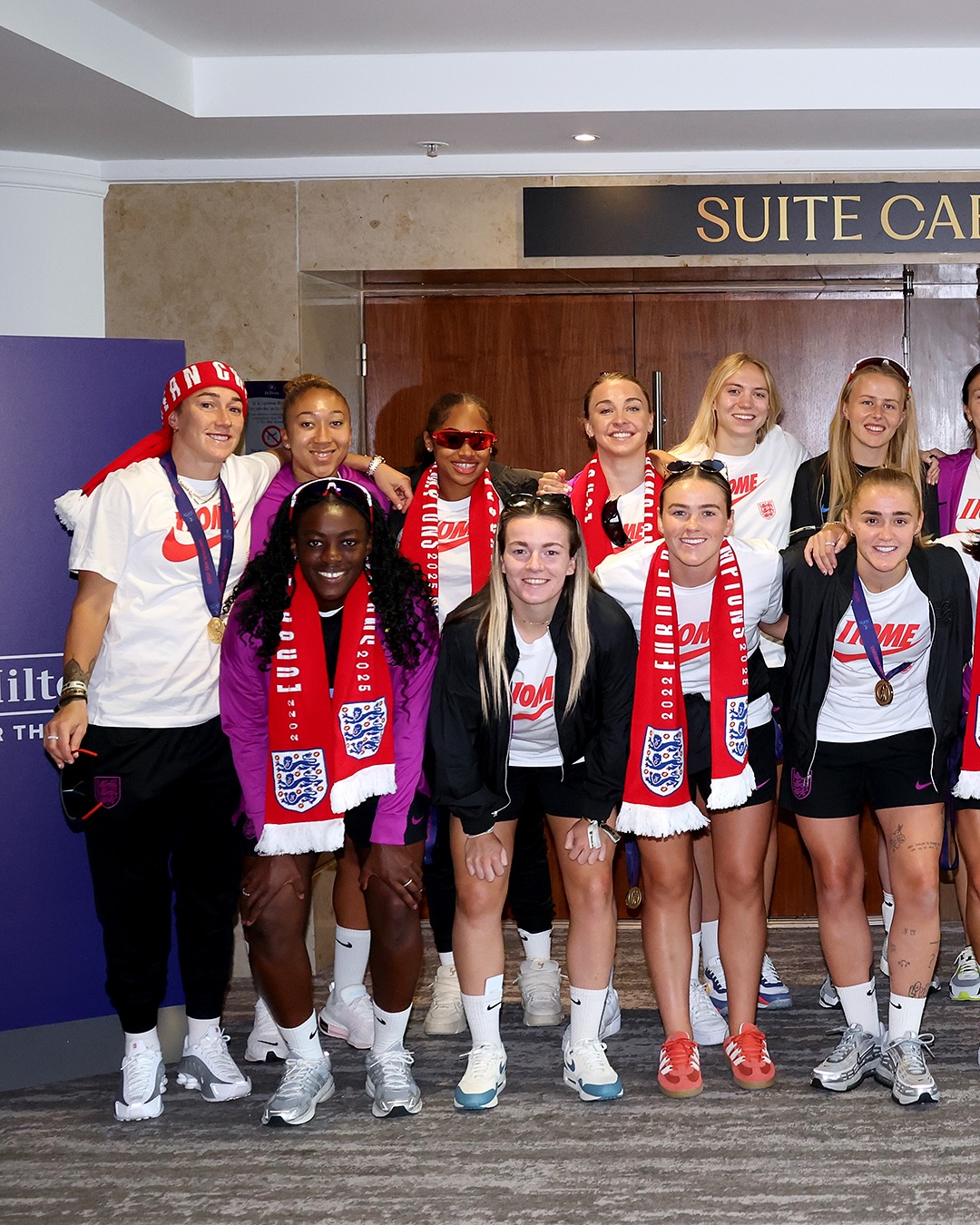 Instagram post by @lionesses for Hilton. Caption reads: Homecoming ready! Thanks for having us, @hilton!....