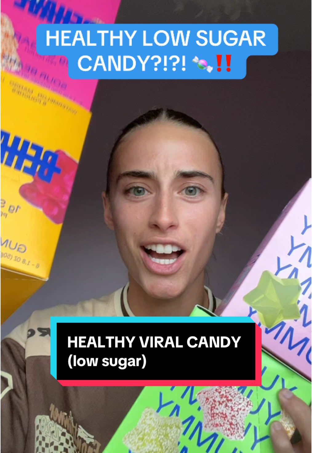TikTok post by @ohkai_ for BEHAVE. Caption reads: VIRAL HEALTHY CANDY REVIEW… I’m beyond impressed,....