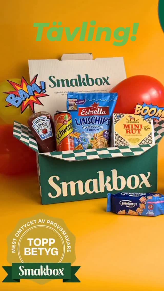 Instagram post by @bonsmammansbak for Smakbox. Caption reads: Tävlingen är avslutad och vinnaren har fått ett....