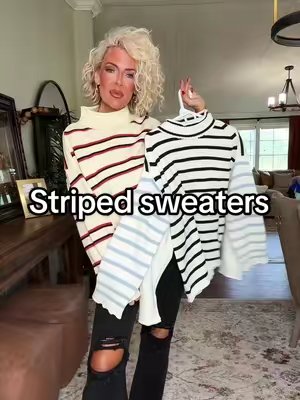 TikTok post by @kadymoorestewart for YeeZaa. Caption reads: @YeeZaa sweaters are soooo good. The colors, the....