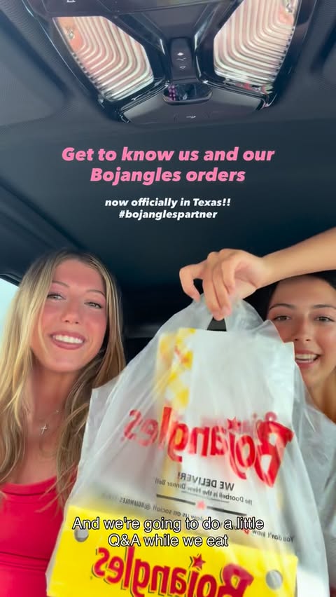 Instagram post by @ellaswindle_ for Bojangles. Caption reads: Big news, Texas! Bojangles has officially arrived.....