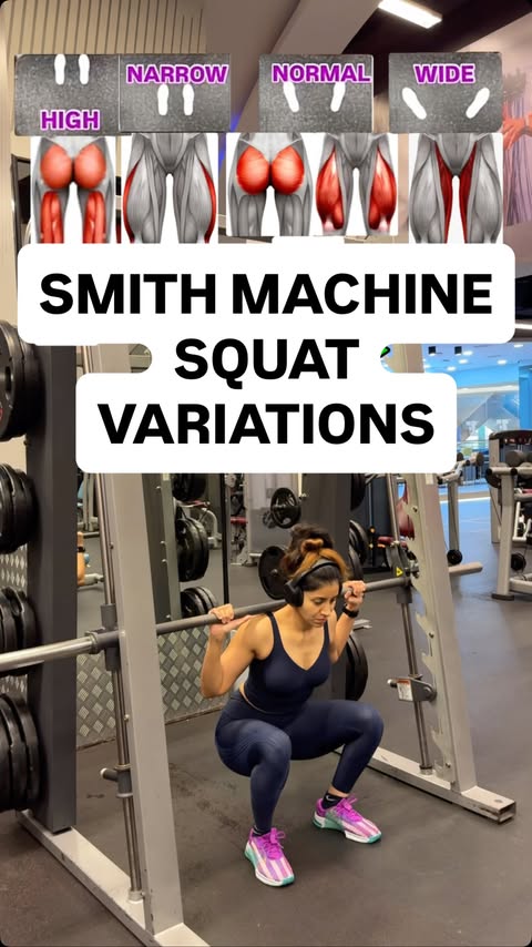 Instagram post by @ps_ladymaverick for Fanka. Caption reads: SMITH MACHINE SQUAT VARIATIONS 🍑🔥
Which one are....