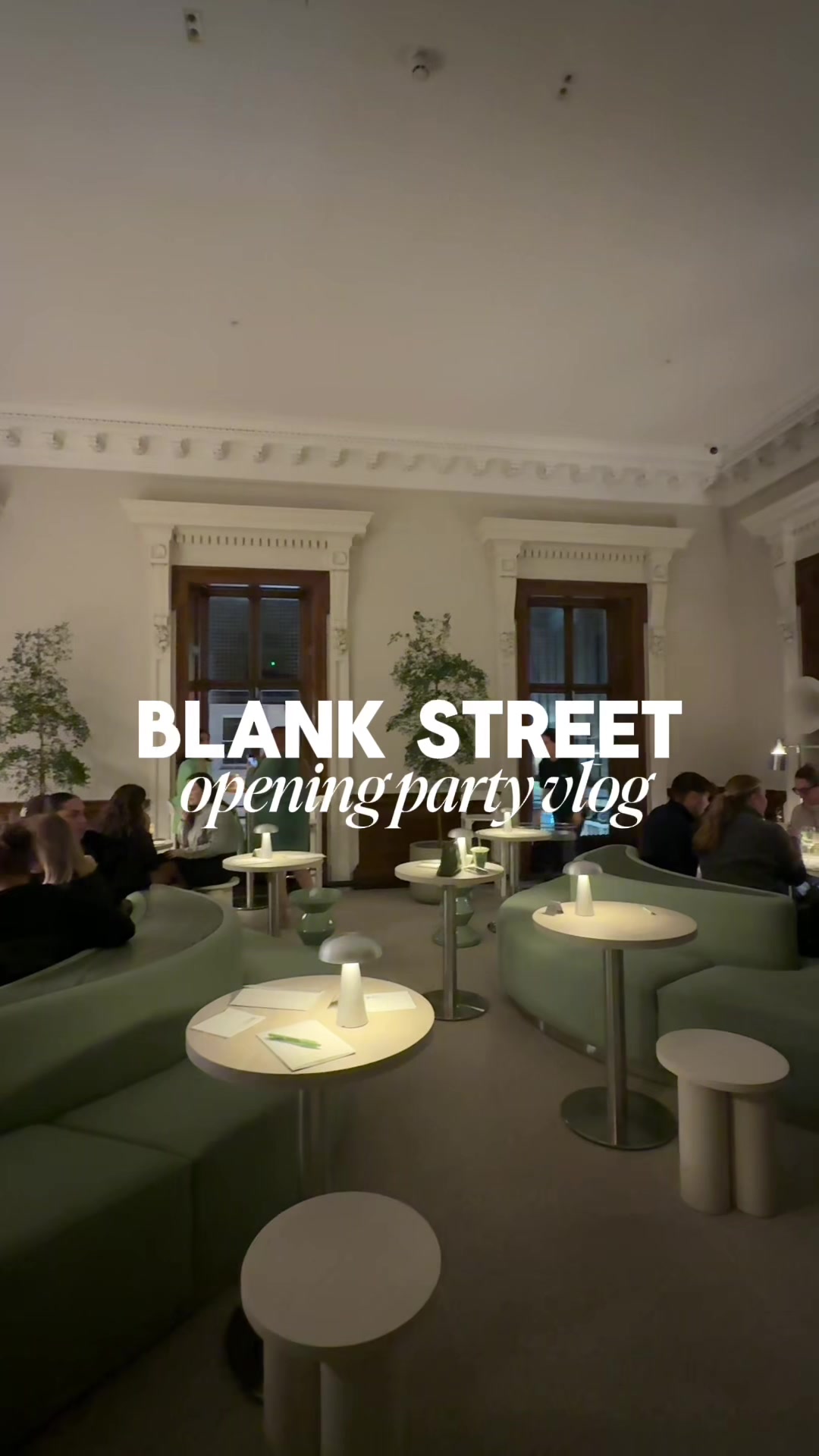 TikTok post by @bellahollamby for Blank Street. Caption reads: [...] the opening party for the brand new blank....