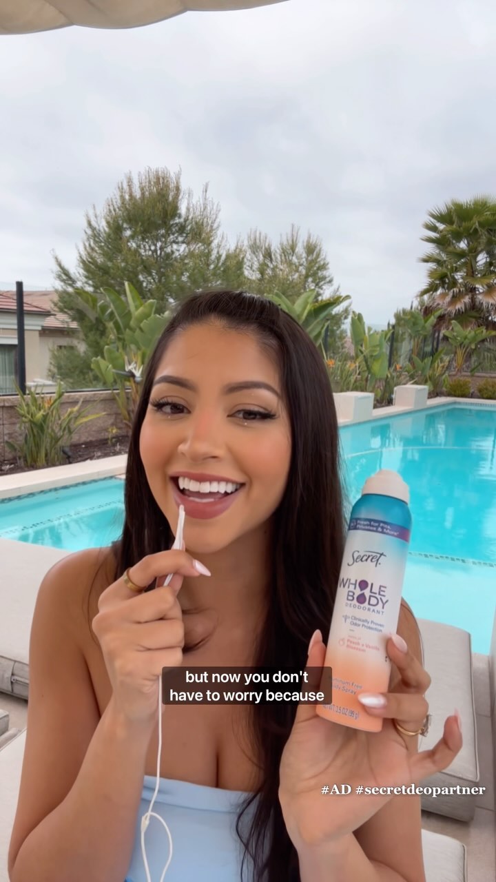 Instagram post by @michelle.pakk for Secret Deodorant. Caption reads: I’d hate for you ladies to be uncomfortable at....