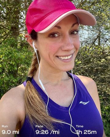 Instagram post by @positivity_running for Ponyflo Hats. Caption reads: TOUGH ONE! I really had to dig deep on this one;....