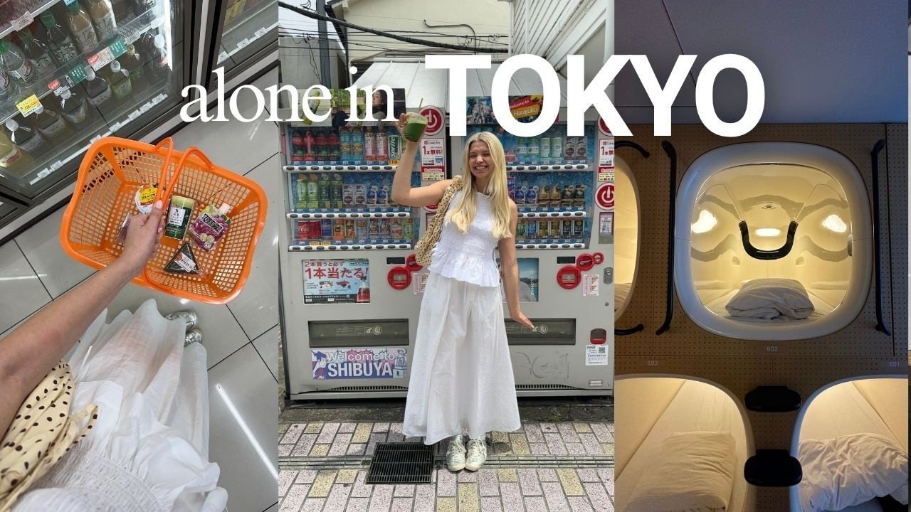 YouTube post by @macerly for Airalo. Caption reads: I traveled alone to Japan 🇯🇵 exploring Tokyo,....