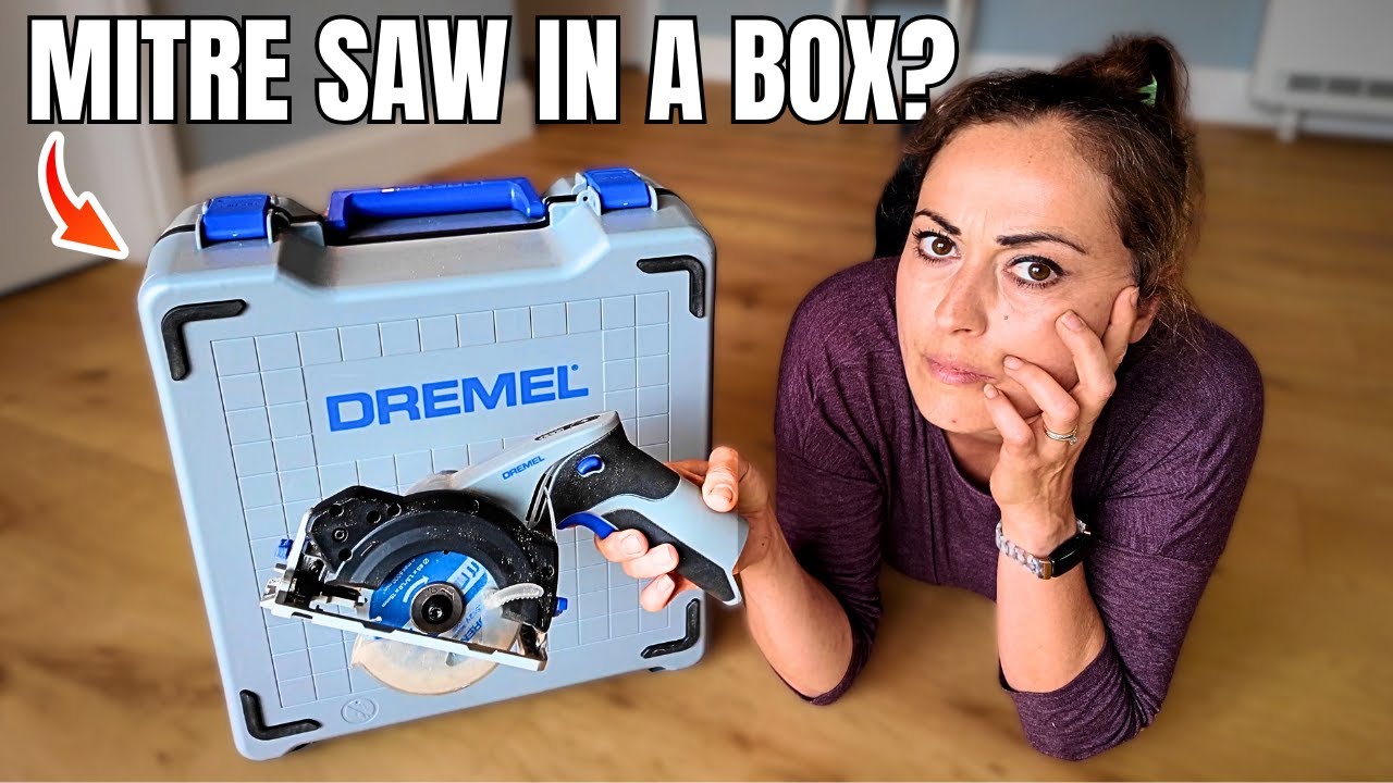 YouTube post by @TheCarpentersDaughterUK for Dremel. Caption reads: This tiny Dremel Blueprint saw surprised me – Game....