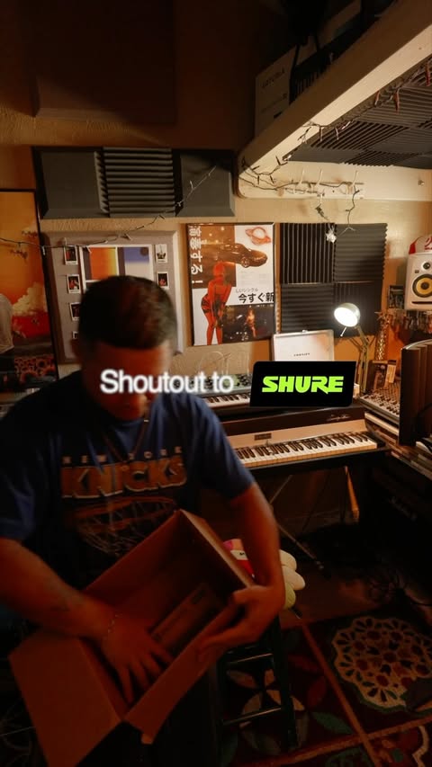 Instagram post by @hokagesimon for Shure. Caption reads: [...] came in 🙂‍↔️ thank you to the team at....